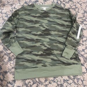 Caslon Camouflage lightweight sweatshirt. NWT